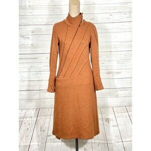 Vintage 90s Anthropologie Boho Burnt Sienna Asymmetrical Zip Up coat Women’s XS